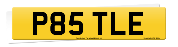Registration number P85 TLE